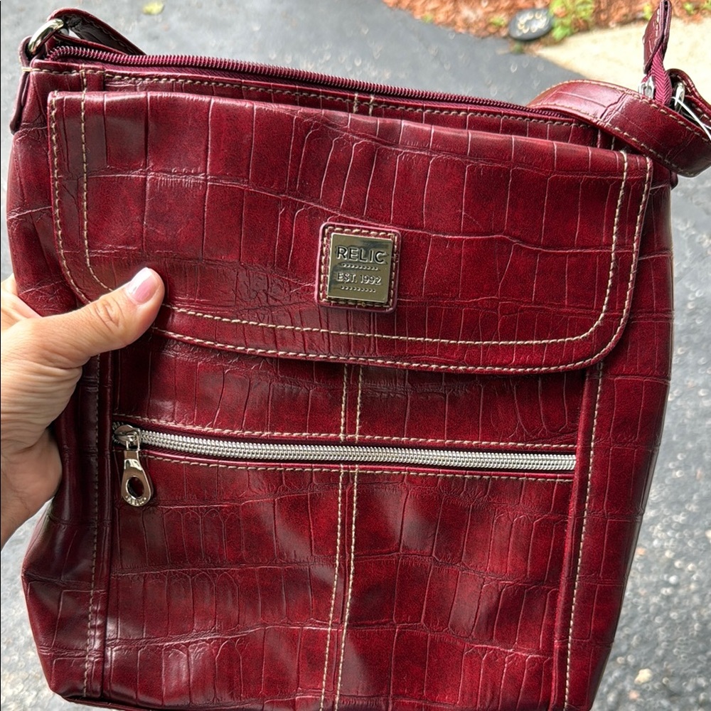 Relic Burgundy Crossbody Bag